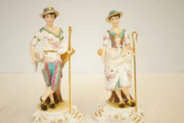 Royal crown derby pair of limited edition figures