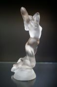 Lalique clear 'Vitesse' nude figure with original