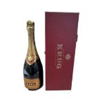 Bottle of Krug grande cuvee reims champagne in ori