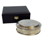 Asprey & Garrard London silver trinket box with pl