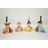 Lorna Bailey set of 4 Beatle toby jugs