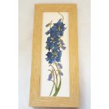 Moorcroft framed wall plaque Delphinium