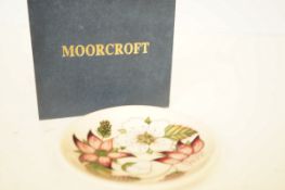 Moorcroft pin tray with original box dated 2010