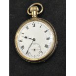 Dennison star gold plated pocket watch with sub se