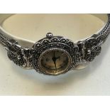 Ladies silver boxed wristwatch