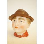 Retro tobacco jar in the form of a young boy Heigh