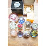 Collection of 13 paperweights