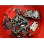 Collection of white metal costume jewellery