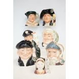 Collection of Royal Doulton character jugs - all s