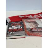 Manchester United scarf together with a Wayne Roon