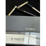 2 Cased Parker fountain pens