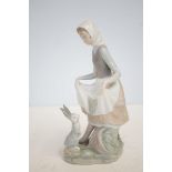 Lladro figure of a girl wth a rabbit