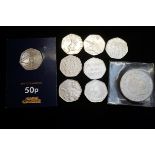 Collection of collectable 50p coins to include a 5