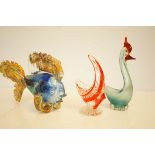 3 Art glass animals