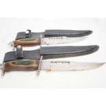 2 Hunting knifes with scabbards Kasu