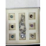 Watch company cased charm bracelet & charms