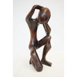 Large carved african abstract figure Height 50 cm