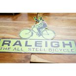 Tin plate Raleigh bikes sign