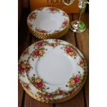18 Royal Albert old country rose plates & bowls