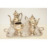 Silver plated 5 piece tea set