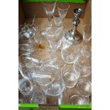 Box of glass ware & crystal