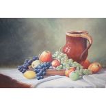 Large oil on canvas still life signed Michael Hope