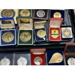 Collection of award medals (football, golf & bowli