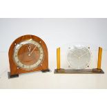 2 Mid century mantle clocks