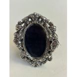 Silver oval photo frame