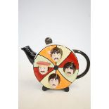 Lorna Bailey 4 faced Beatles head teapot