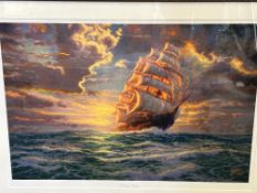 Courageous boydge by Thomas Kinkade framed print