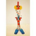 Oversized Murano art glass clown Height 47 cm