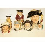 Collection of Royal Dolton character jugs to inclu