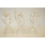 3 Royal Crystal rock RCR Italian glass dancing fig