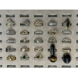 25 Dress rings - some silver