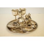 Collection of silver plated items