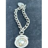 Silver bracelet & fob chester hallmark(fob)