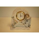 Lladro clock currently ticking Height 21 cm