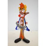 Large art glass Murano clown Height 36 cm