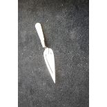 Silver trowel bookmark mother of pearl handle