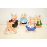 Set of Wade Natwest pigs - all with original stopp