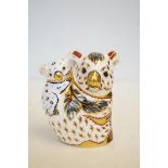 Royal crown derby koala bear & baby with gold stop