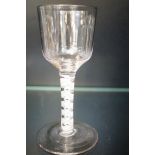18th century wine glass with opaque twist stem- 15