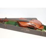 Early Violin in original wooden case John G Murdoc