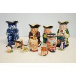 Collection of early toby jugs