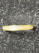 9ct Gold ring set with cz stones Size O 1.1g