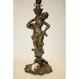 Spelter table lamp