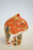 Royal crown derby red squirrel with silver stopper