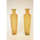 Pair of large glass vases Height 45 cm
