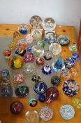Large collection of paperweights